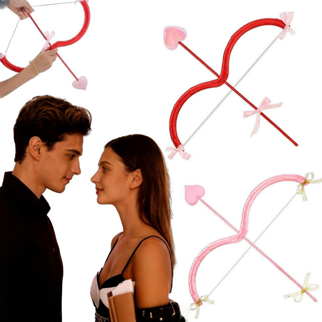 QCQHDU Cupid's Pfeil und Bogen-Set, Rot, Kunststoff - Bild 1