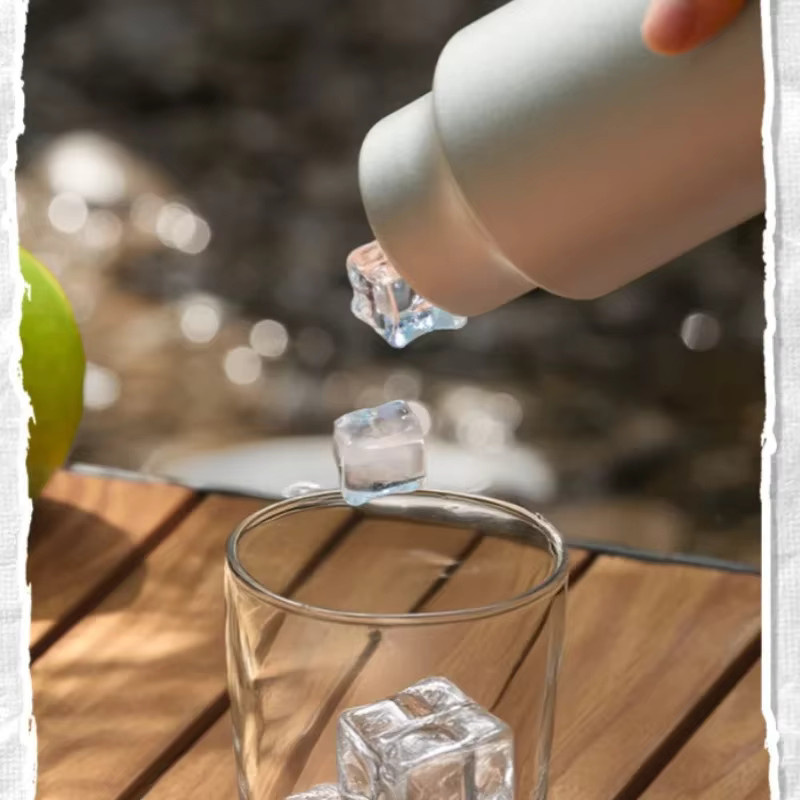 Bablov Thermos-Wasserflasche aus 316L Edelstahl in Silber, 480 ml, auslaufsichere Isolierflasche für Outdoor, Camping und Wandern - Bild 4