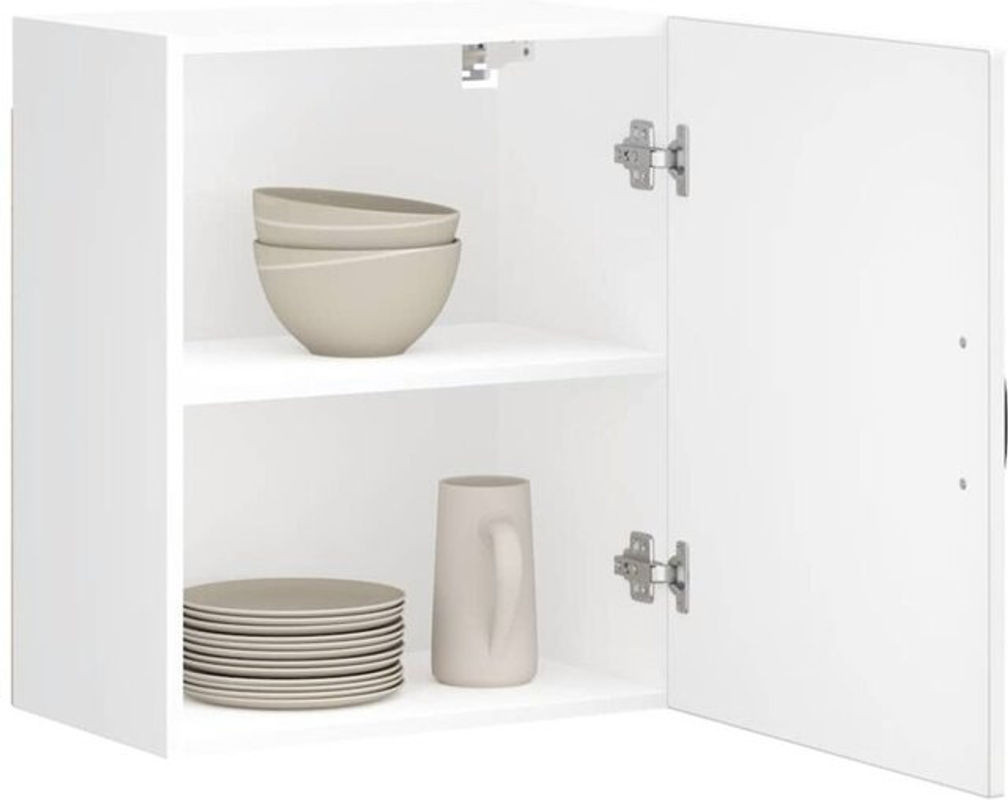 Vidaxl Küchen-Hängeschrank Lucca Modern in Weiß mit Glas und Drehtüren aus Holzwerkstoff - Bild 1