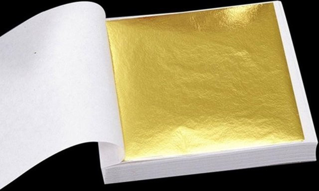 JYTO 24K Blattgold Set mit 100 Seiten in Gold für Kunstdesign und dekorative Materialien - Bild 1