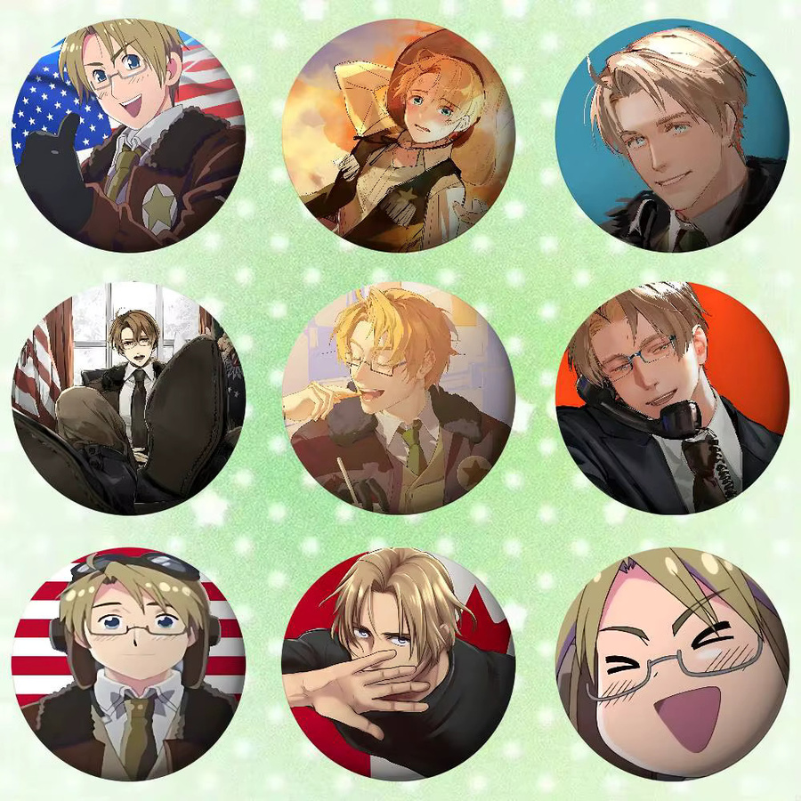 Anstecknadel Hetalia Axis Powers, Metall-Emblem, Weichblech - Bild 4