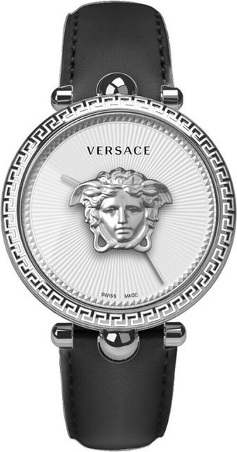 Versace Damenuhr Palazzo Empire, Quarz, Edelstahl, 38 mm, Leder, Weiß - Bild 1