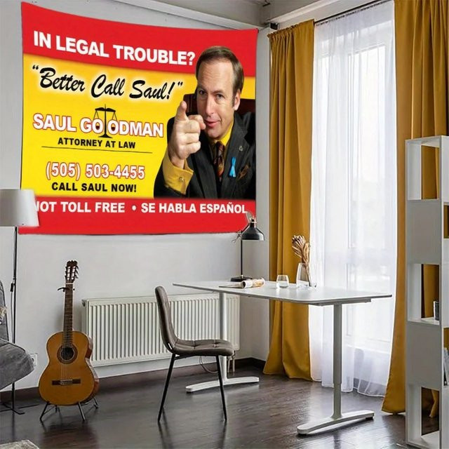 VIKAMA Wandteppich Saul Goodman Better Call Saul Wandbehang Motiv Multicolor B: 60 cm, H: 40 cm - Bild 1