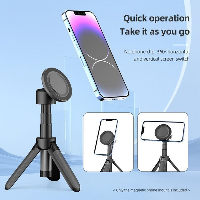 ZuiyouBaby1 Magnetische Handyhalterung in Schwarz mit Schnellverschluss und 1/4 Zoll Gewinde für Smartphones - Bild 1