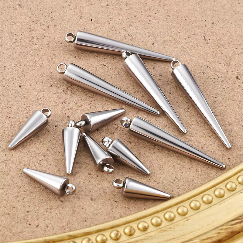 Kegelanhänger Edelstahl, Silber, Unisex - Bild 3