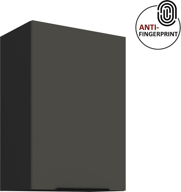 Küchen Hängeschrank ARIA in Graphite matt mit Einlegeböden, Breite: 50 cm, Höhe: 72 cm, Tiefe: 1 cm - Bild 1