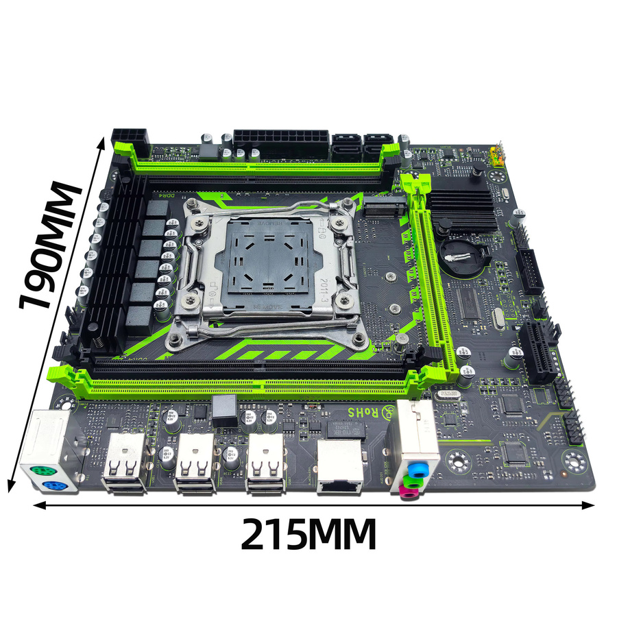 ZSUS X99 Gaming Motherboard in Schwarz mit Dual Channel DDR4 Unterstützung, PCIEx16 und M.2 NVME für Desktop-Computer, LGA2011-3 - Bild 3