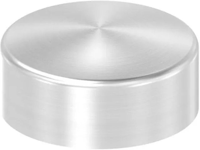 FeNau Endkappe zum Überstecken aus Edelstahl V2A in Silber, geschliffen, Durchmesser: 42,4 mm - Bild 1