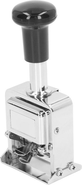Igeteck Automatischer 7-stelliger Zahlenstempel aus Zinklegierung in Weiß - Bild 1