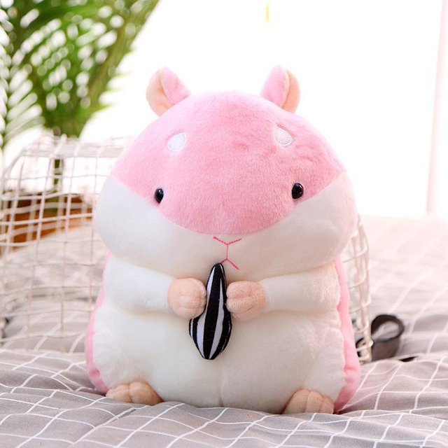 Hamsterpuppe Plüschtier, rosa, 25cm - Bild 1