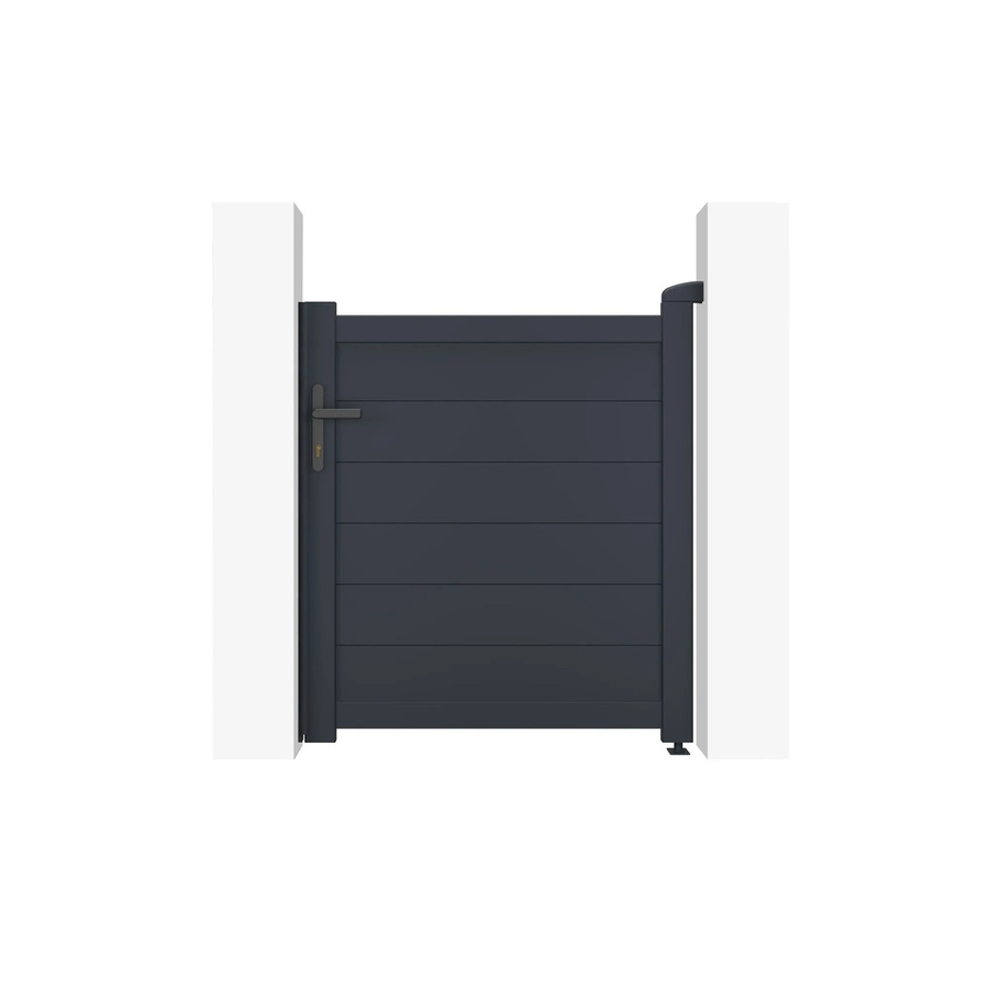 Casanoov Gartentür Eiger aus Aluminium in Grau, B/H: 100 x 115 cm - Bild 2