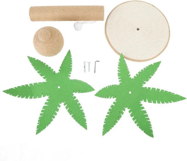 Aimo Katzenkratzbaum aus Sisal in Weiß mit platzsparender und stabiler Struktur - Bild 1