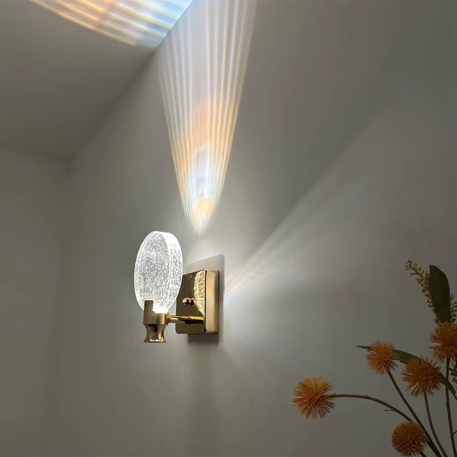 Moderne LED Wandleuchte aus Kristall von PARKSON in Gold oder Silber mit warmweißem Licht - Bild 2