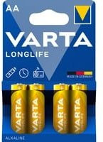 Varta Longlife AA Mignon Batterien Alkali-Mangan 2800 mAh 1,5V 4er Pack - Bild 1