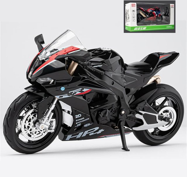 Linyi toy car S1000Rr Hp4 Race Sportmotorrad Modell, 1:12, Metall, mit Licht und Sound - Bild 1