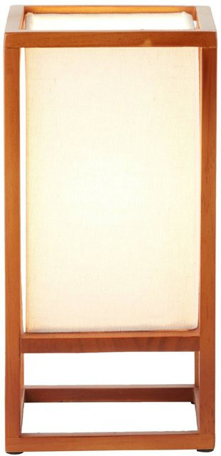 Brilliant Tischleuchte Seaside in Natur und Weiß aus Holz und Textil, B/H/T: 12,5 x 25 x 12,5 cm, E14, 40W - Bild 1