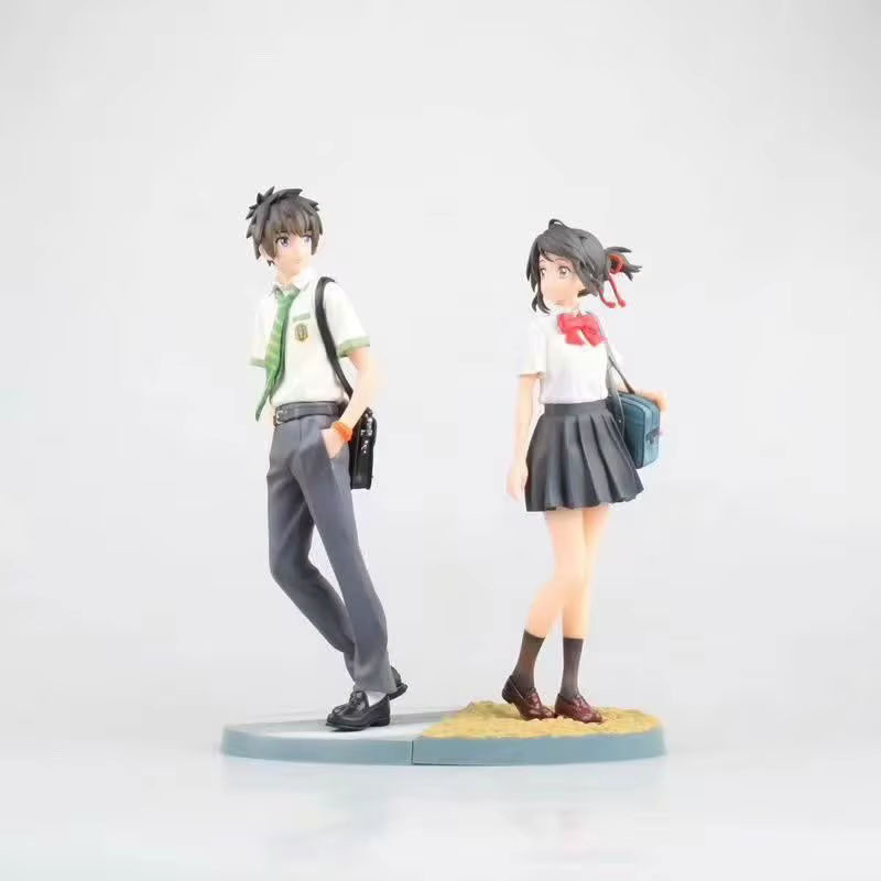 Bandai Anime Figuren Set Dein Name Taki Tachibana und Mitsuha Miyamizu Sammelmodell in Mehrfarbig, Höhe: 23 cm - Bild 4