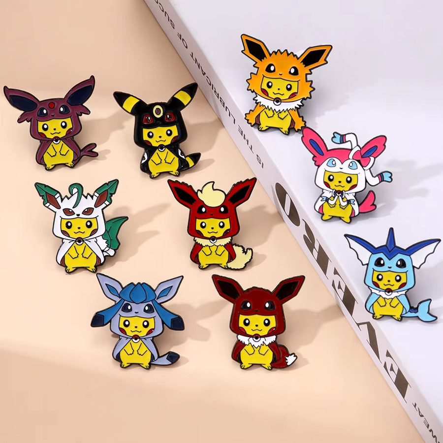 MINISO Pikachu-Brosche, Emaille, Gelb, Unisex - Bild 2