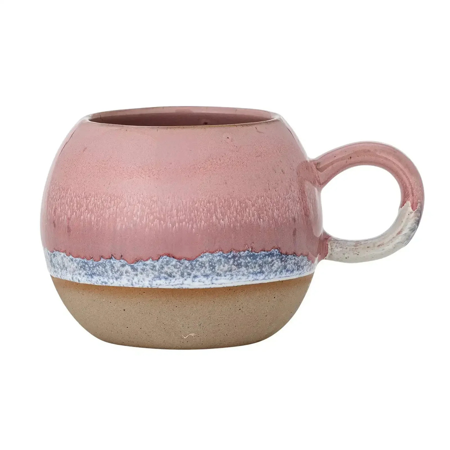 Bloomingville Steingutbecher Paula in Rosa, 410 ml - Bild 1
