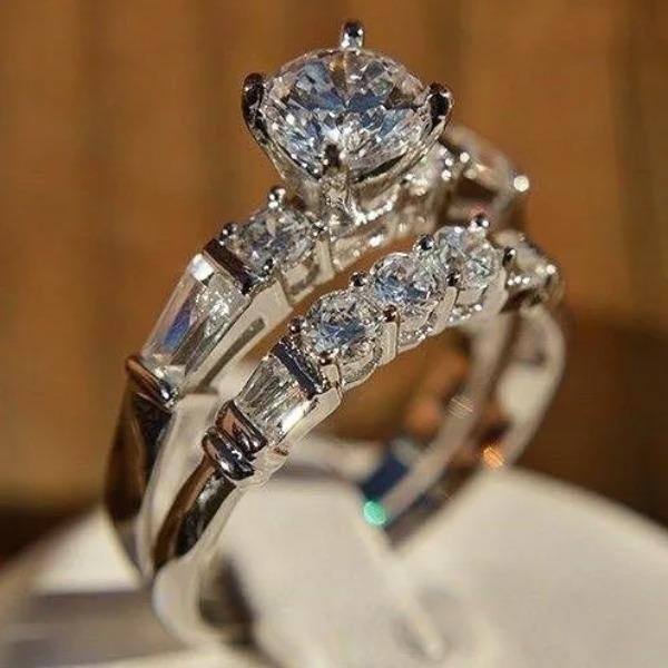 YIRAN Jewelry Ringe, Kupfer, Zirkonia, grau, Damen - Bild 1