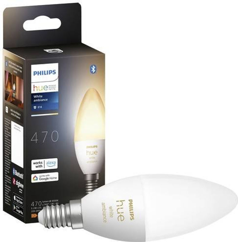 Philips Hue White Ambiance LED-Leuchtmittel E14 Kerzenform in Weiß - Bild 2
