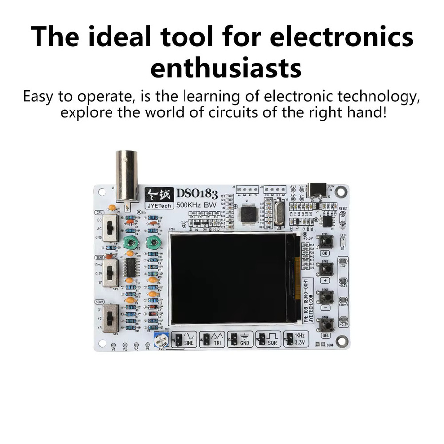Gaqqee DSO183 Digitales Oszilloskop DIY-Kit mit Typ-C-Schnittstelle, 5V DC, 0–500kHz, Lötset für den Lötunterricht - Bild 3