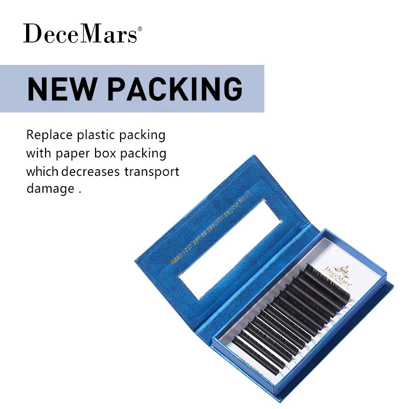 DeceMars Ellipse Flat Wimpernverlängerung Einzelwimpern, 5er-Set - Bild 5