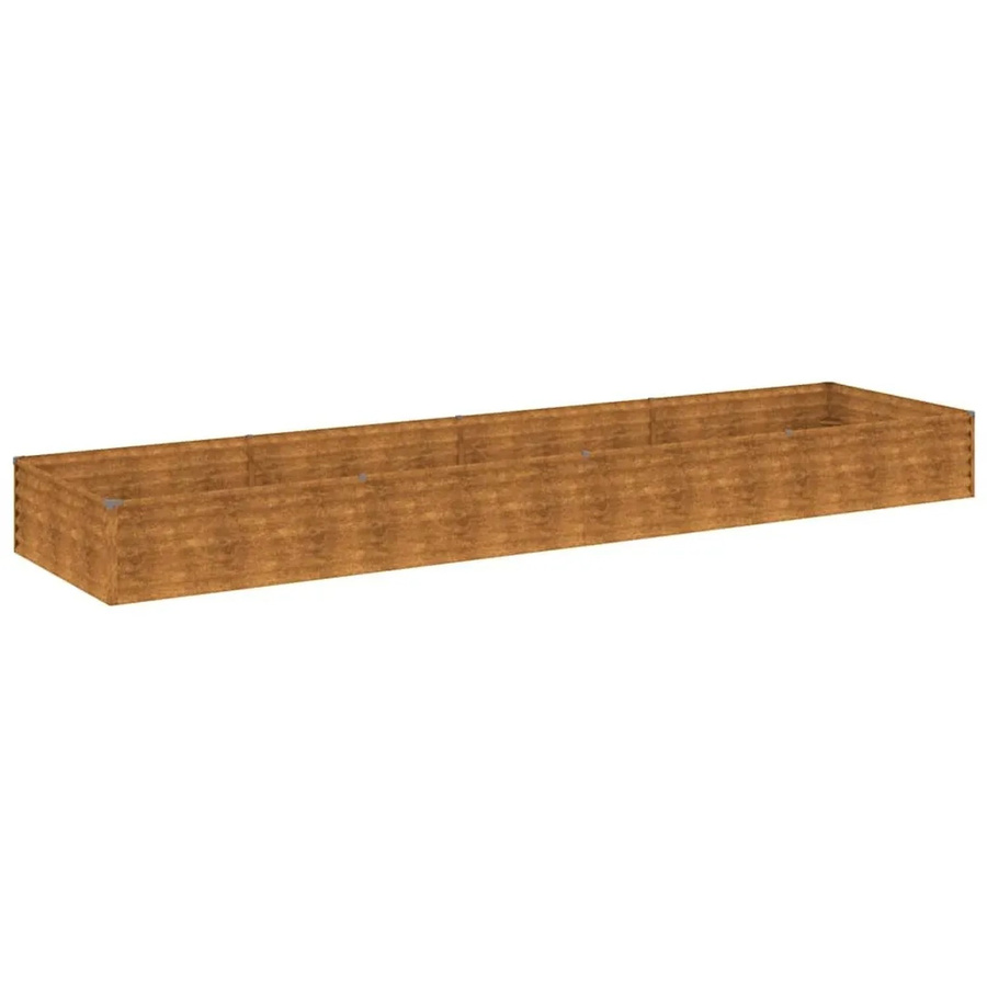 DELUKE Hochbeet AKSEL aus Cortenstahl in Braun-antik, unten offen, B/T/H: 387 x 100 x 36 cm - Bild 2
