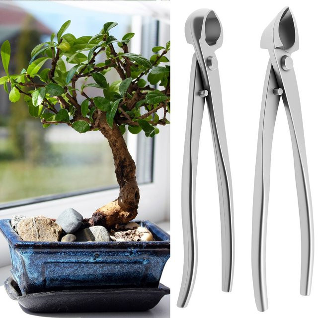 Toorise Bonsai-Pflegeset aus Edelstahl in Silber mit ergonomischen Griffen - Bild 1
