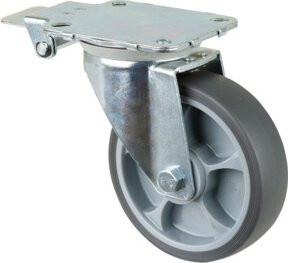 BS Lenkrolle mit Zentralfeststeller in Grau aus Kunststoff (L440.B44.161) - Bild 1