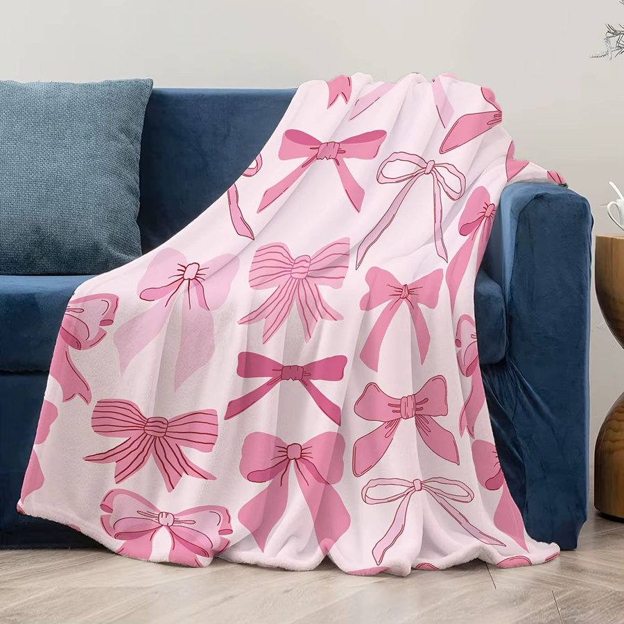 VIKAMA Komfort-Bettlaken als gemütliche Nickerchendecke und klimatisierte Sofadecke in Pink mit Ornament-Design für Camping und Büro - Bild 2