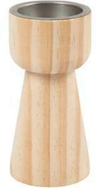 Holz-Teelichthalter aus Kiefernholz von Creativ Company in Beige für Weihnachten - Bild 1