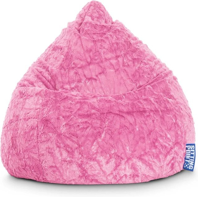 Sitting Point Sitzsack Fluffy 120 in Pink mit abnehmbarem Bezug und Microfaser-Material - Bild 1
