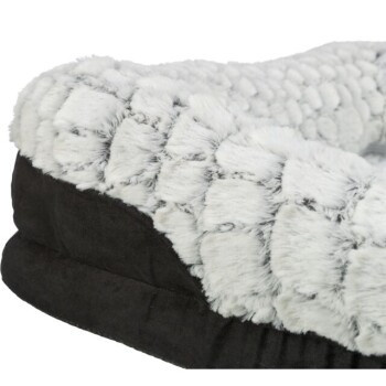 Trixie Vital Bett Lino Hundebett aus Microfaser und Velvet in Grau, B/T: 110 x 75 cm - Bild 2