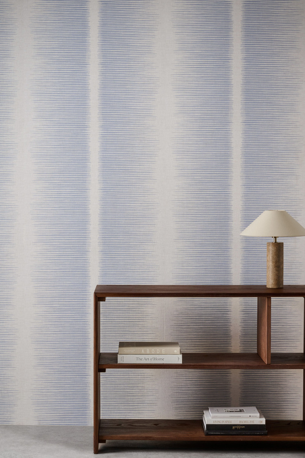 Harlequin Tapete Chaco Sky Blau Modernes Vinyl mit Abstraktem Streifenmuster und Satin-Matt-Finish vorgestrichen - Bild 2