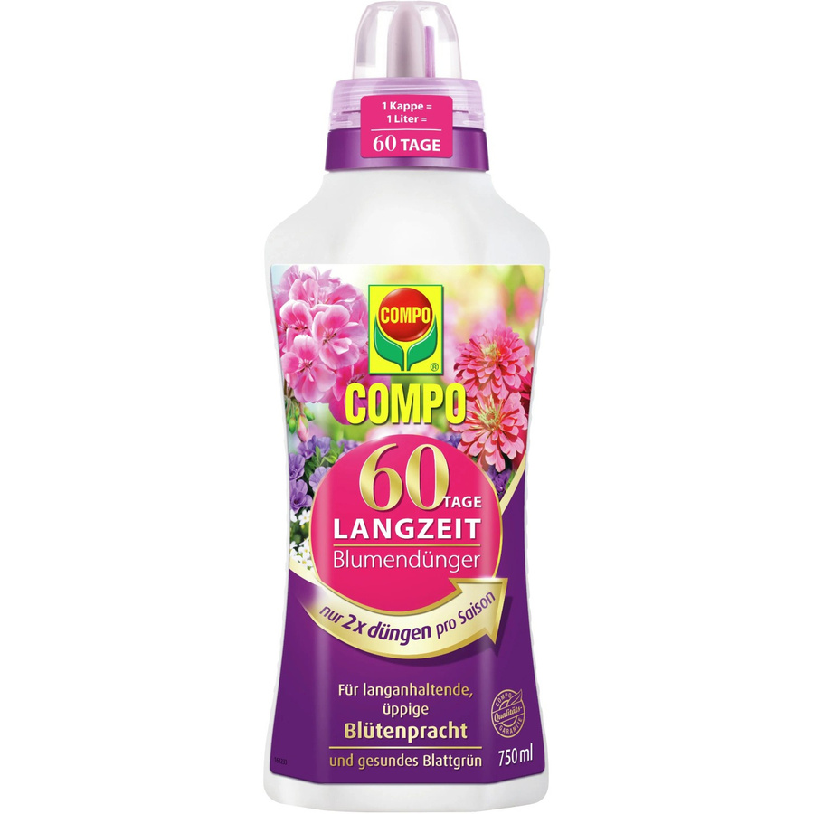 Compo Langzeit Blumendünger für Blühpflanzen auf Balkon und Terrasse, 750 ml - Bild 2