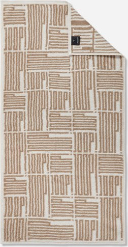 JOOP! BARS ALLOVER Handtuch aus Baumwolle, Beige, Breite: 50 cm, Länge: 100 cm - Bild 1