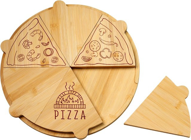KESPER Pizza-Teller aus Bambus in Braun - Bild 1