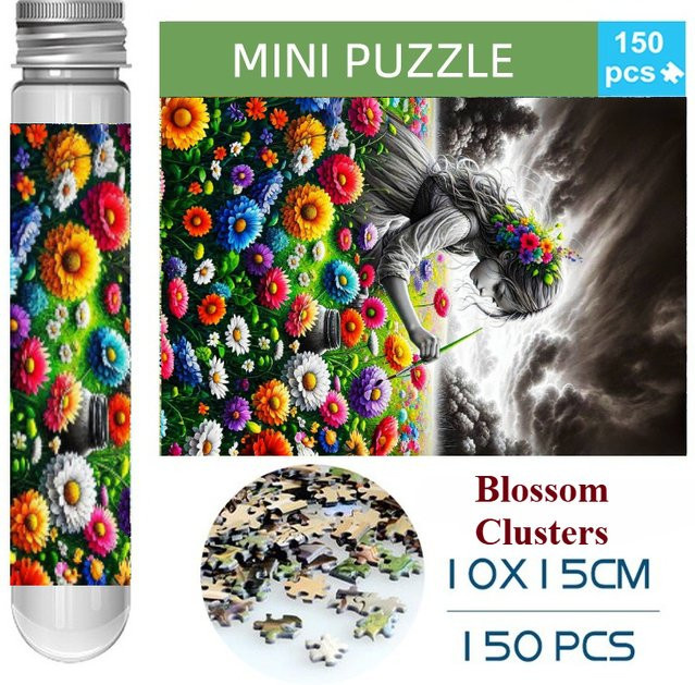 MaxRenard Mini-Reagenzglas-Blütencluster-Puzzle, 150 Teile - Bild 1