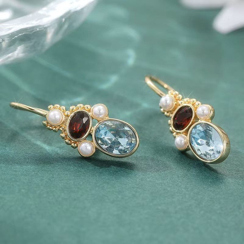 YoYo Ohrringe Vintage, Gold, Zirkonia, Damen - Bild 3