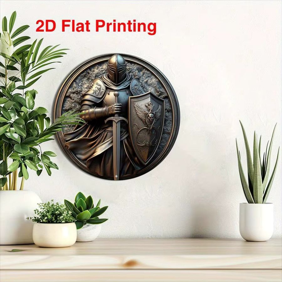 HELLOYOUNG Ritterschwert und Schild aus Aluminium zur Wanddekoration, B/B/H: 20,3 x 20,3 x 20,3 cm - Bild 4