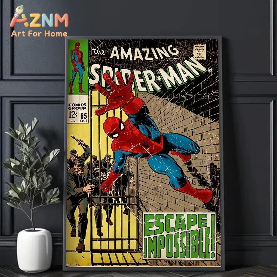 Kayou Vintage-Comics-Superhelden-Poster als dekoratives Anime-Wandgemälde in Mehrfarbig - Bild 2