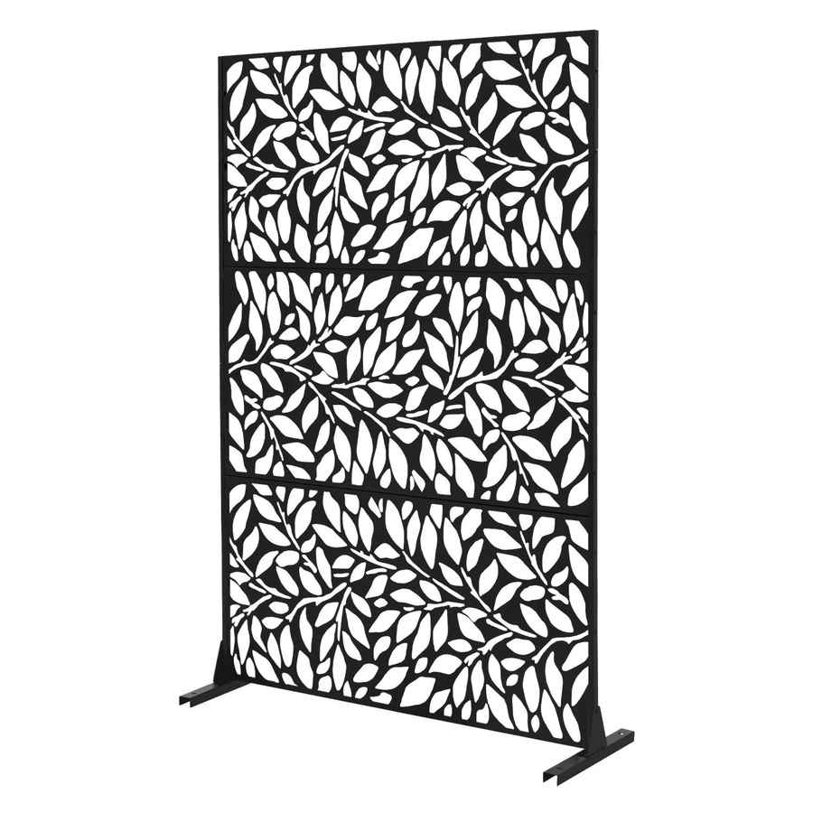 ML-Design Metall-Sichtschutz Firenze aus Stahl, Farbe: Schwarz, B/H: 120 x 183 cm - Bild 2