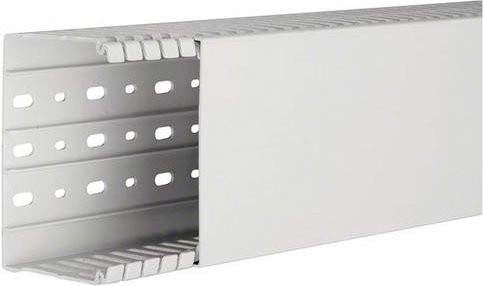 Hager Verdrahtungskanal HA780120 Grau, B: 120 mm, H: 80 mm, L: 2 m - Bild 1