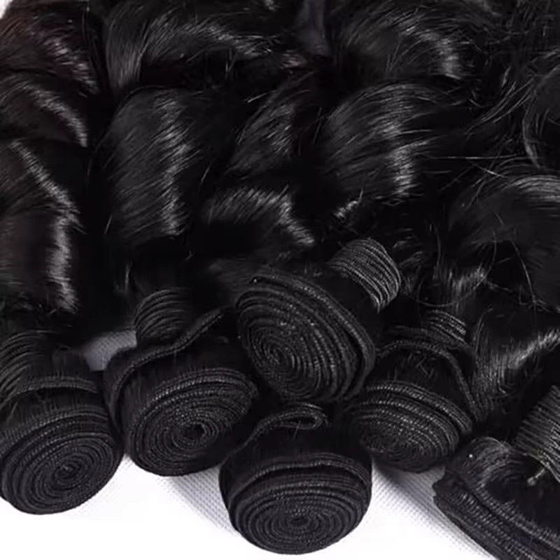 Cheetahbeauty Brasilianische Body Wave Echthaar-Bündel, Remy Raw Double Weft, Naturschwarz - Bild 7