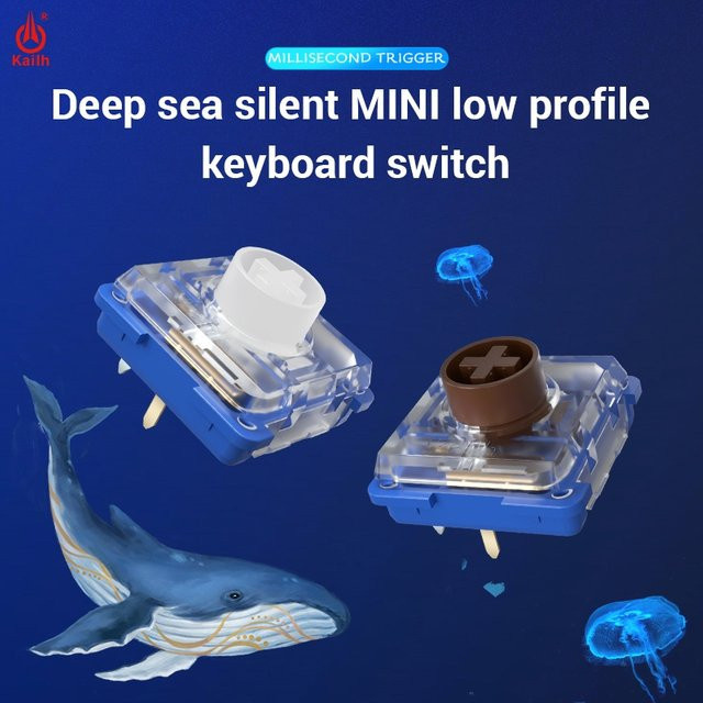 Kailh Deep Sea Silent Low Profile Mechanische Tastaturschalter in Blau - Bild 1