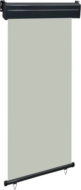 Furnicato Balkon-Seitenmarkise aus Polyester in Grau, B: 105 cm, H: 250 cm - Bild 1