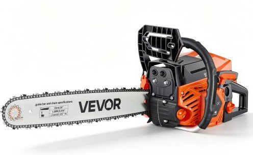 VEVOR Benzin-Kettensäge 58ccm mit 50,8 cm Schwert, 2,2kW 2-Takt Motorsäge in Orange - Bild 1