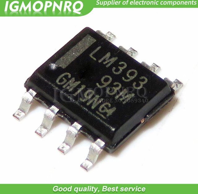 100 Stück LM393DR SMD Komparator IC in Schwarz, SOP8 Gehäuse, Original Neu - Bild 1