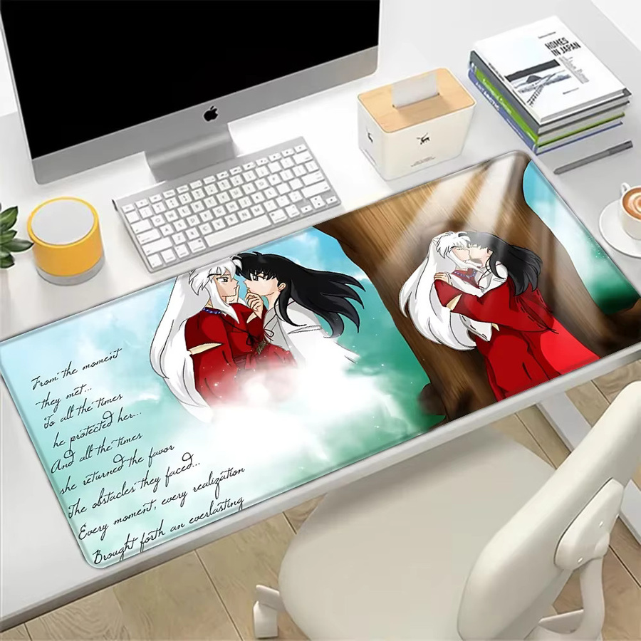 Rutschfestes Anime Inuyasha Mauspad XXL mit HD-Druck für PC und Gamer, B/T: 90 x 40 cm, Multicolour - Bild 2